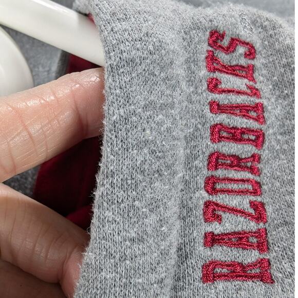 Razorbacks Hoodie Mens Small Gray University of Arkansas Hogs sweatshirt Sports - Picture 5 of 7